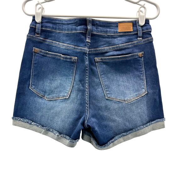 Judy Blue Cuffed Denim Jean Shorts Med - Picture 2 of 8
